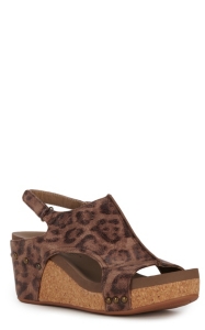 leopard print wedge sandals