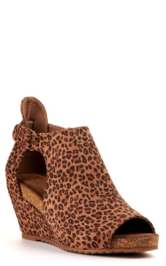 leopard print sandal wedges