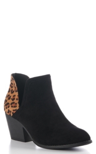 black leopard booties