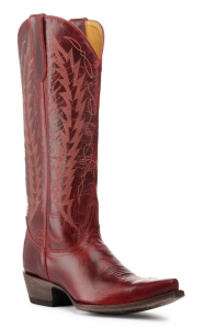 Justin L4305 Ladies Fashion Western Boot with Red Torino Cowhide Foot and a  Narrow Rounded Toe