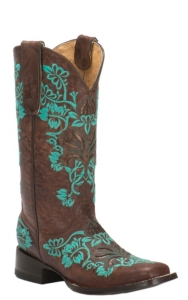 turquoise western boots