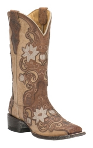 Cavender's by Old Gringo Women's Laurina Vintage Brown with Bone Floral ...