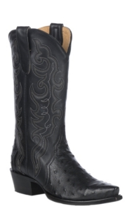 womens black ostrich boots