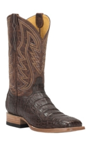 Cavender's by Old Gringo Men's Chocolate Caiman Square Toe Exotic Western Boots