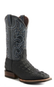 black and grey cowboy boots