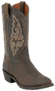 Double H Boots Men's DIstressed Brown R-Toe Western Boots