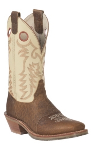 Double H Men's Folklore Mastodon Brown Saddle Vamp Square Toe Western Boots