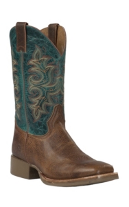 Double H Flex II Tan & Turquoise Steel Wide Square Toe Work Boot
