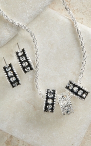 black crystal jewelry