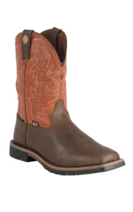 Justin Men's Golden Oak George Strait Waterproof Square Toe Boots