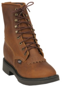justin men's lace up work boots
