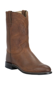 Justin Men's Cognac Nevada Deertan Leather Roper Boots