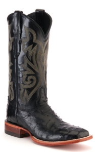 justin black square toe boots