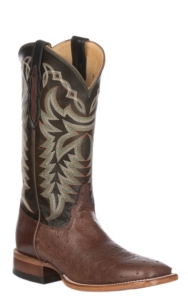 justin smooth ostrich boots