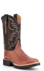 justin black ostrich boots