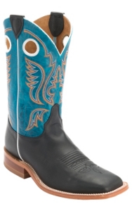 justin bent rail black boots