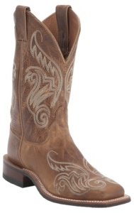 justin bent rail women's damiana square toe western boots