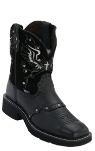 justin silver collection square toe boots