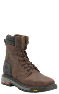 justin square toe lace up work boots