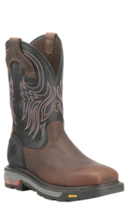 justin black work boots