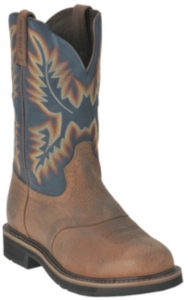 justin men's original stampede copper kettle rowdy work boots