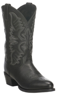 black round toe cowboy boots