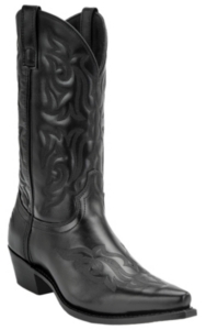 mens black snip toe cowboy boots
