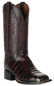 lucchese black square toe boots