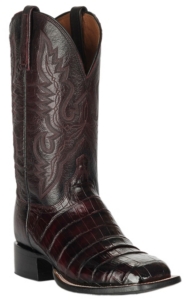 black cherry square toe boots