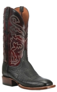 lucchese black square toe boots