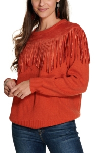 orange sweater womens