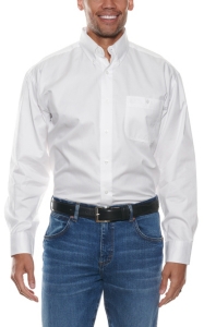 wrangler white long sleeve shirt