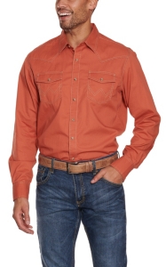 orange wrangler shirt