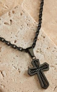 Montana Silversmiths Men's Through the Darkest Night Cross Necklace ...