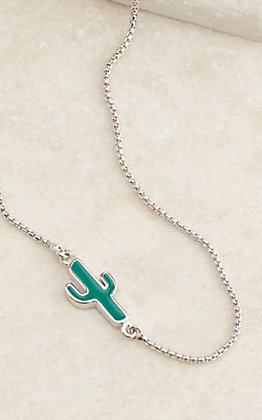 Sterling Silver Cactus Charm Necklace Silver Cactus Necklace Arizona Necklace Cacti Necklace Cactus Necklace Western Cactus Necklace