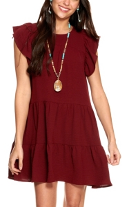 womens burgundy dress