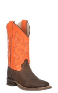 orange western boots