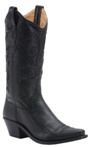 black snip toe cowboy boots womens