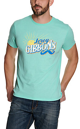 Rodeo Time Dale Brisby Men's Turquoise Leroy Gibbons Short Sleeve T Shirt Rodeo Time Dale Brisby Men's Turquoise Leroy Gibbons Short Sleeve T Shirt