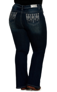 plus size western jeans bling