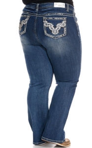 women's plus size jeans with rhinestones