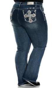 women's western jeans plus size