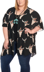 women's plus size western blouses