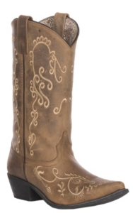 cream western boots