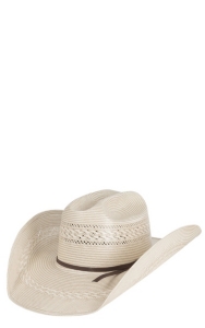 Two Tone Vent Straw Cowboy Hat 