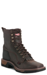 square toe lace up steel toe boots