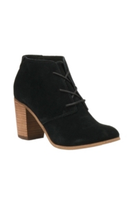 toms black lace up booties