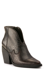 black snake print booties