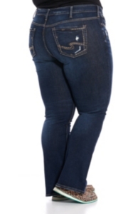 plus size silver jeans