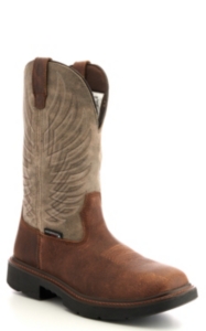 black wolverine pull on work boots